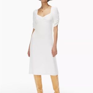 Aritzia size 4 white midi TOME dress